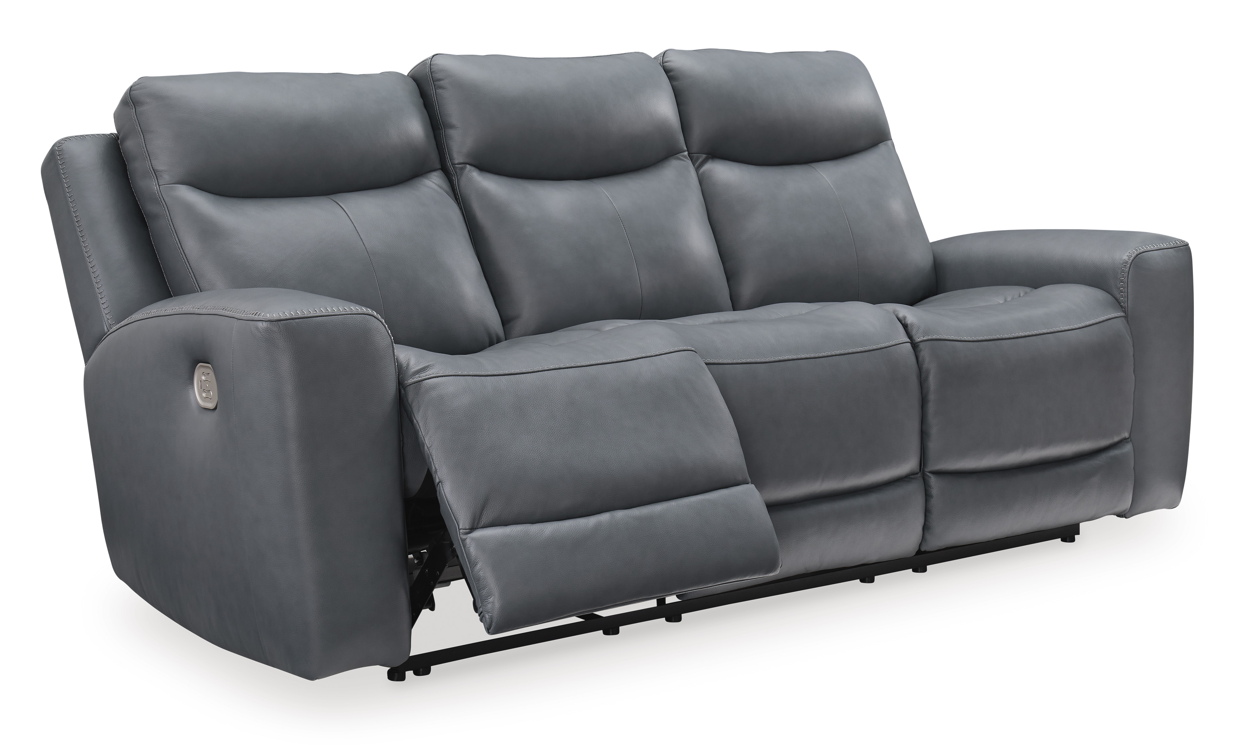 Mindanao Power Reclining Sofa with Adjustable Headrest - Steel - Gallery Image 1