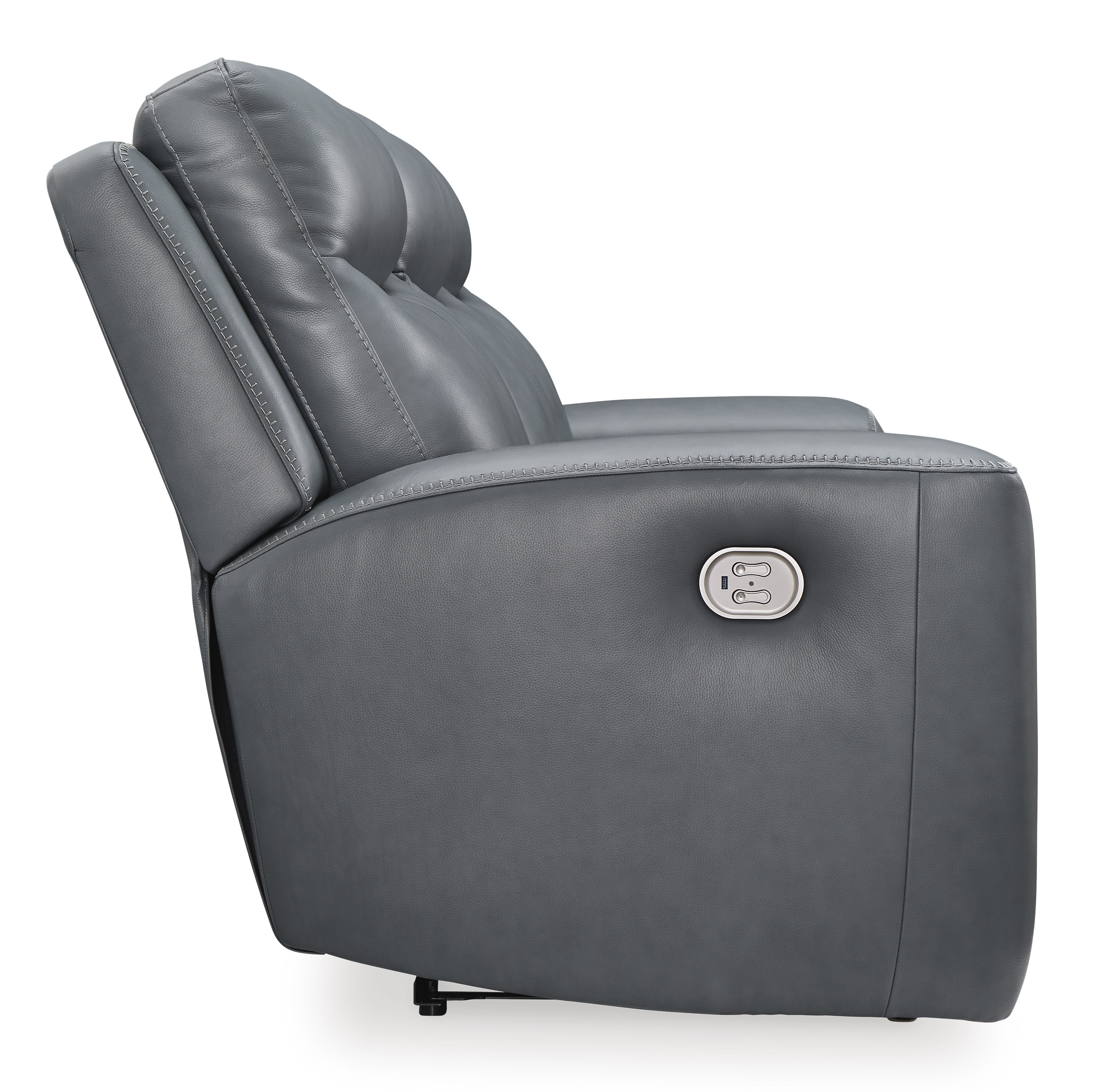 Mindanao Power Reclining Sofa with Adjustable Headrest - Steel - Gallery Image 2